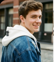 Distressed Denim Hooded Jacket for Men