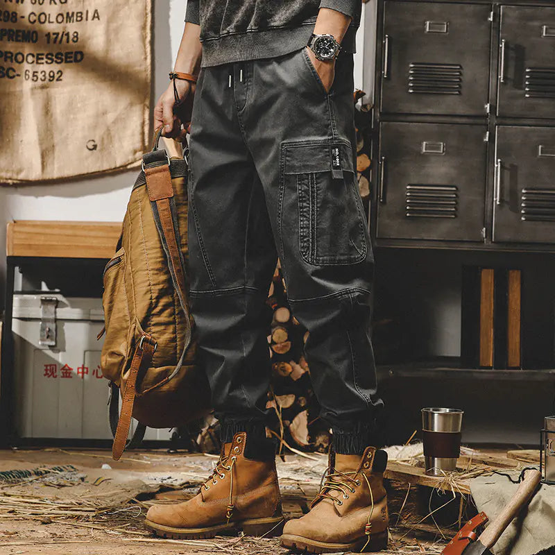 Classic Cargo Pants with Large Pockets (One Piece)