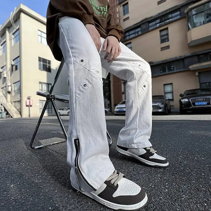 Zipper Jeans for Men by TideGangster
