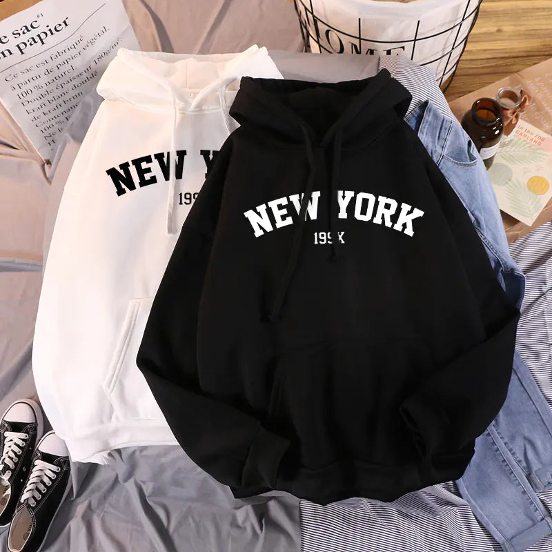 Autumn Velvet Hoodies with NY Touch
