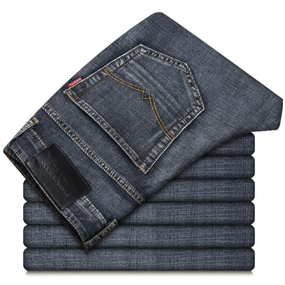 Men's Slim Straight Long Jeans Pants