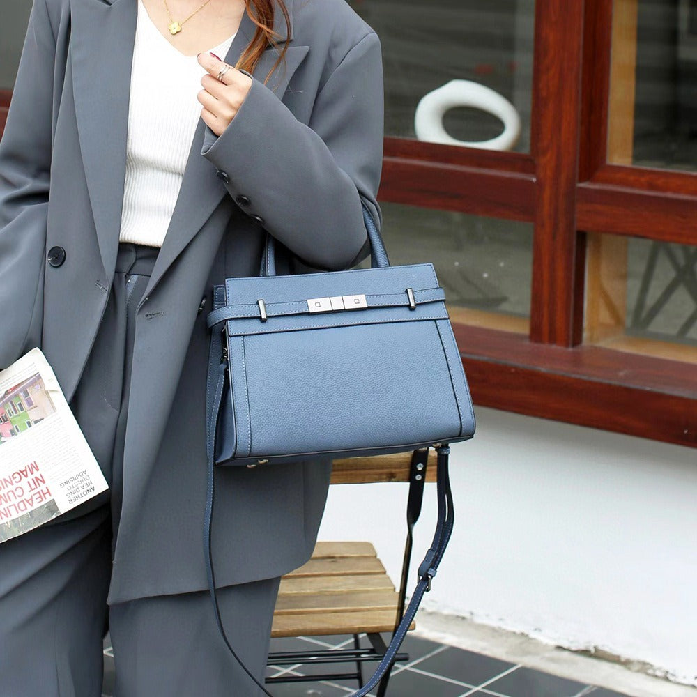 Small Square Genuine Leather Shoulder Bag