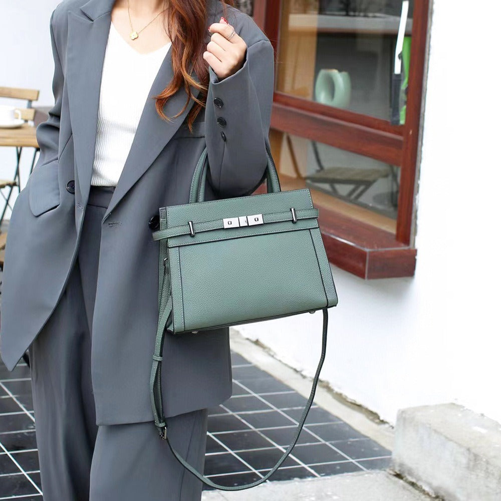 Small Square Genuine Leather Shoulder Bag
