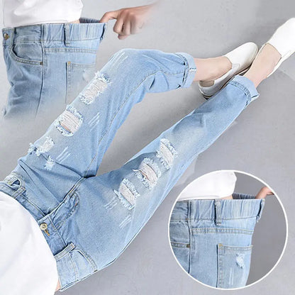 Women's Loose Fit Elastic Waist Harlan Jeans