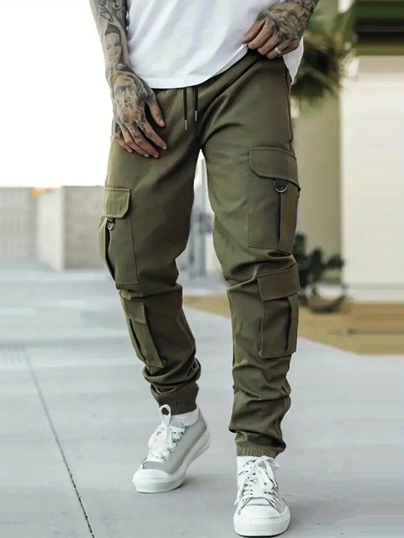 Stylish Men's Oversized Cargo Pants with Pockets
