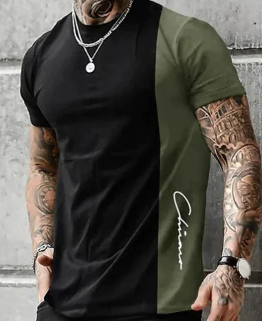 Plus Size Color Block Oversized T-Shirts for Men