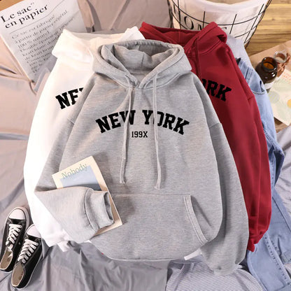 Autumn Velvet Hoodies with NY Touch