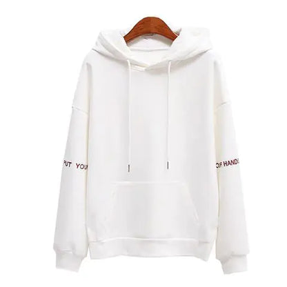 Women's Velvet Hoodie with Embroidered Casual Tops