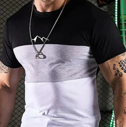 Plus Size Color Block Oversized T-Shirts for Men