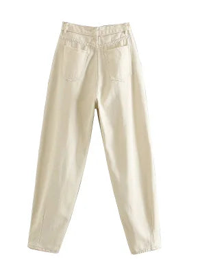 Wholesale Loose Pleated Women's Jeans - EU & US Styles