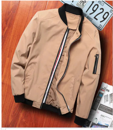 Women's Baseball Jacket with Zipper + Men's Casual Coat