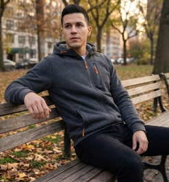 Men Hoodie Cotton Jacket