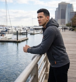 Men Hoodie Cotton Jacket