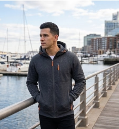 Men Hoodie Cotton Jacket