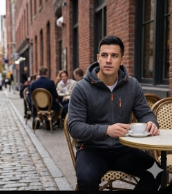 Men Hoodie Cotton Jacket