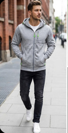 Men Hoodie Cotton Jacket