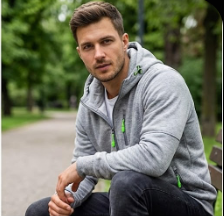 Men Hoodie Cotton Jacket