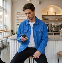 2022 Fall Oversized Denim Jacket for Men