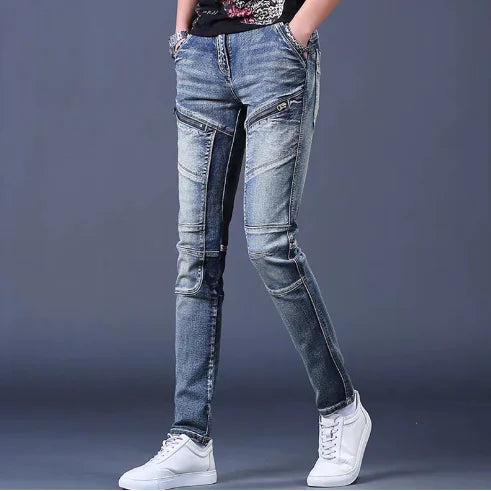 Slim Stretch Stitching Jeans for Men