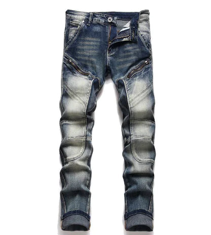 Slim Stretch Stitching Jeans for Men