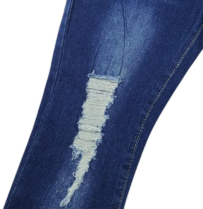 Women's High Rise Dark Blue Stretch Skinny Jeans