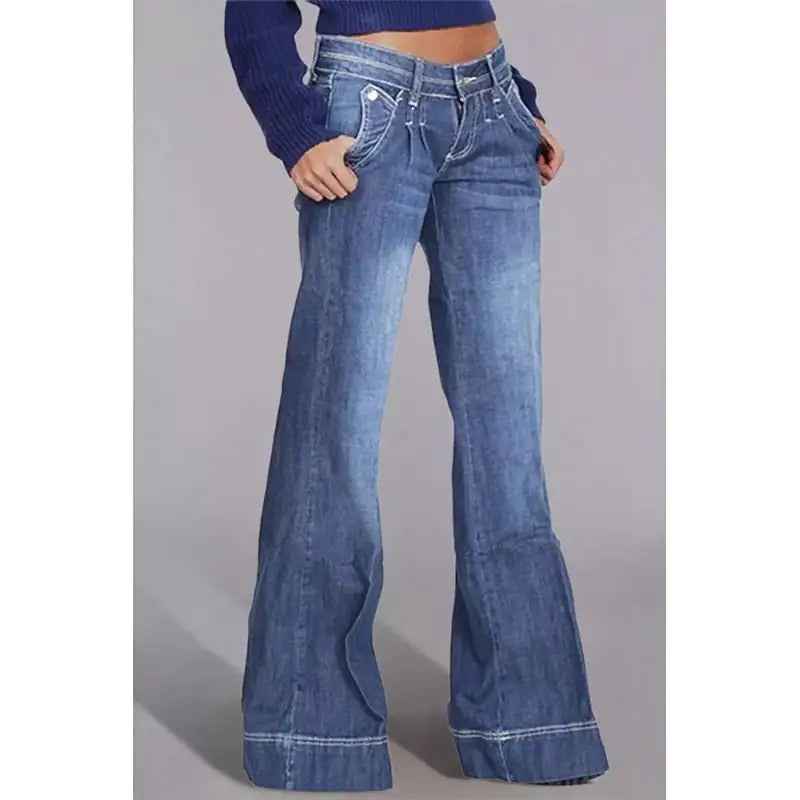 Slimming Women's Jeans with Water Wash Micro Finish