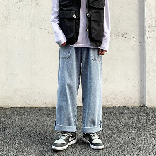 Casual Straight Cropped Jeans for Men