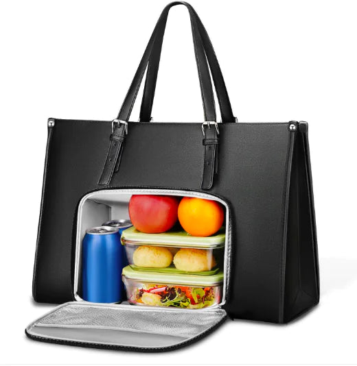 Leather Lunch Tote Briefcase