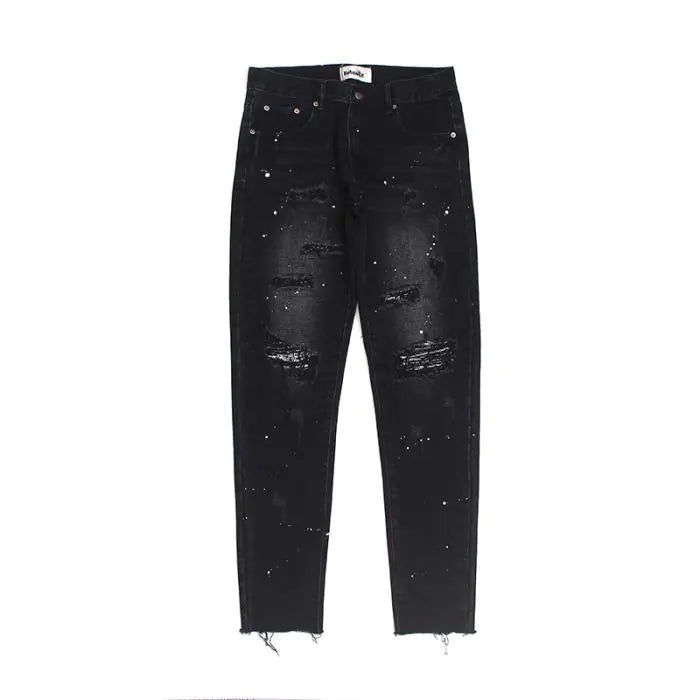 Occidental High Street Black Ripped Jeans for Men