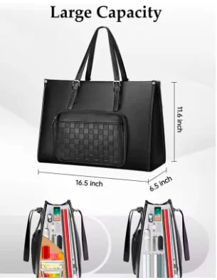 Leather Lunch Tote Briefcase