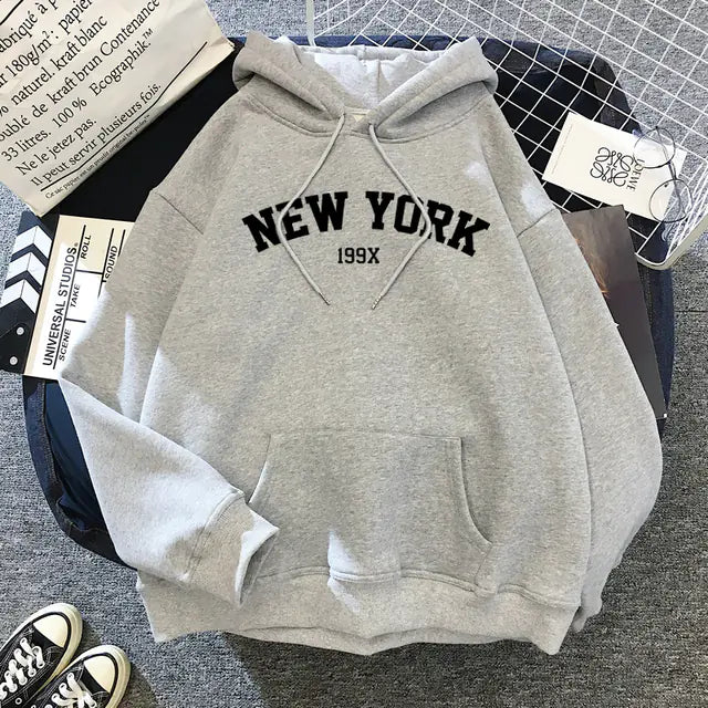 Autumn Velvet Hoodies with NY Touch