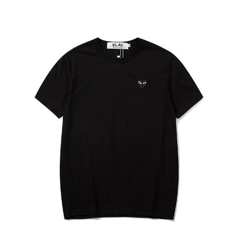 CDG "Black Emblem" T-Shirt with Heart Embroidery
