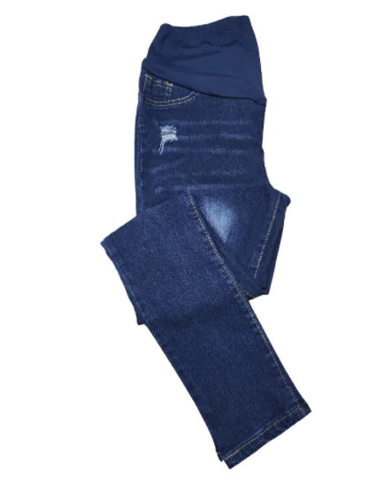 Women's High Rise Dark Blue Stretch Skinny Jeans