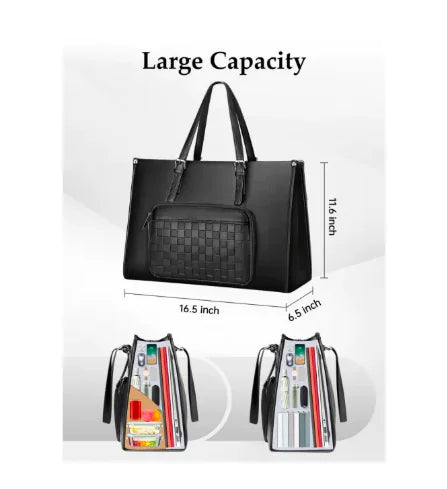 Leather Lunch Tote Briefcase