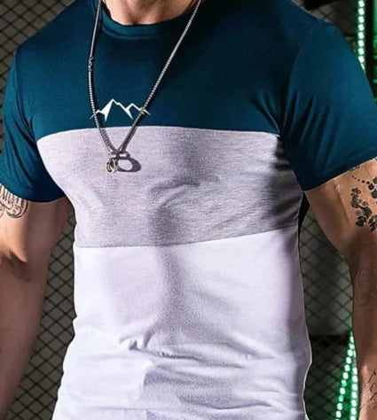 Plus Size Color Block Oversized T-Shirts for Men