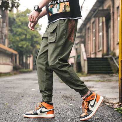 Camouflage Cargo Pants with Tapered Cuffs