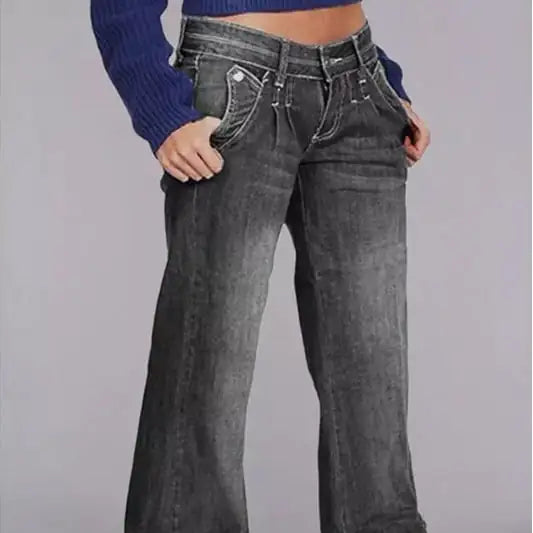 Slimming Women's Jeans with Water Wash Micro Finish