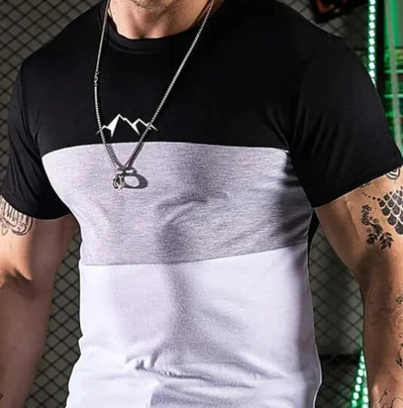 Plus Size Color Block Oversized T-Shirts for Men